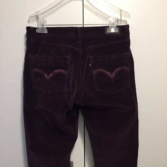 Womens Velvet Stretch Jeans/Pants sz W28 L32 - Wine - Picture 6 of 11